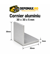 Cornier aluminiu 30 x 30 x 5 mm, 6 metri (EN AW-6060) Cornier aluminiu 30 x 30 x 5 mm, 6 metri (EN AW-6060)